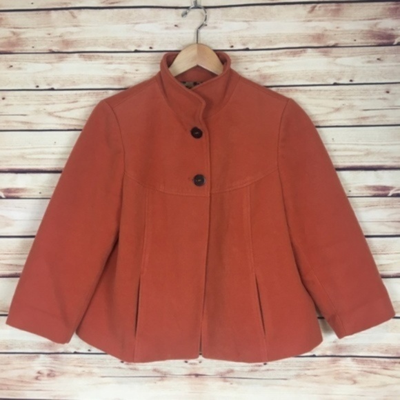 Chico's Jackets & Blazers - Chico’s Jacket Orange Turtleneck Two Button Medium